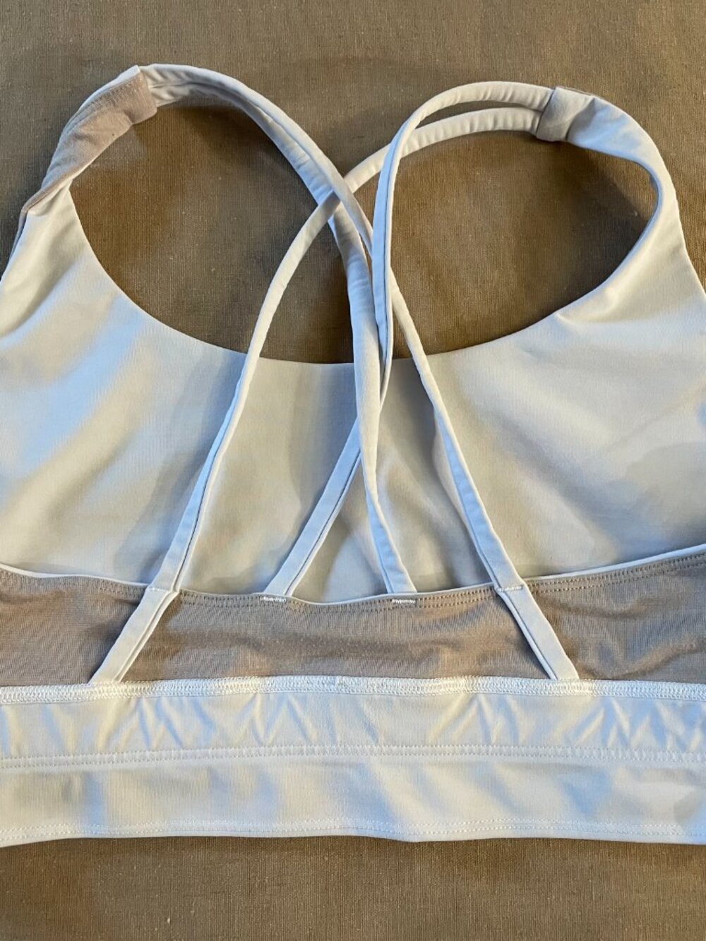 Lululemon Sports Bra Sz 12 White Energy Longline Yoga Gym Luxtreme - Picture 4 of 8